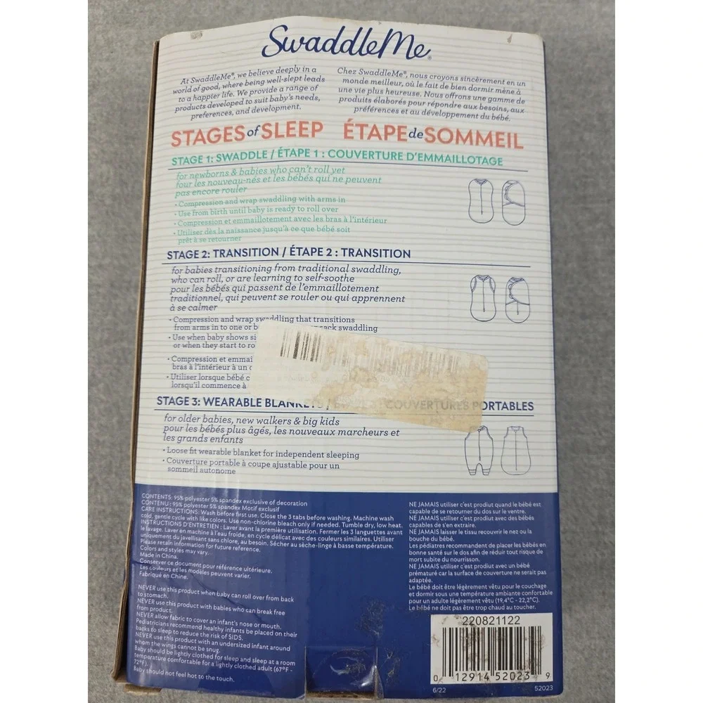 SUMMER The Original SWADDLEME Infant Wrap Set 0-3 Months Small / Medium NEW